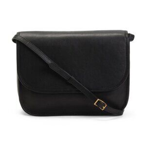 MARGOT Full Grain Leather Flap Crossbody